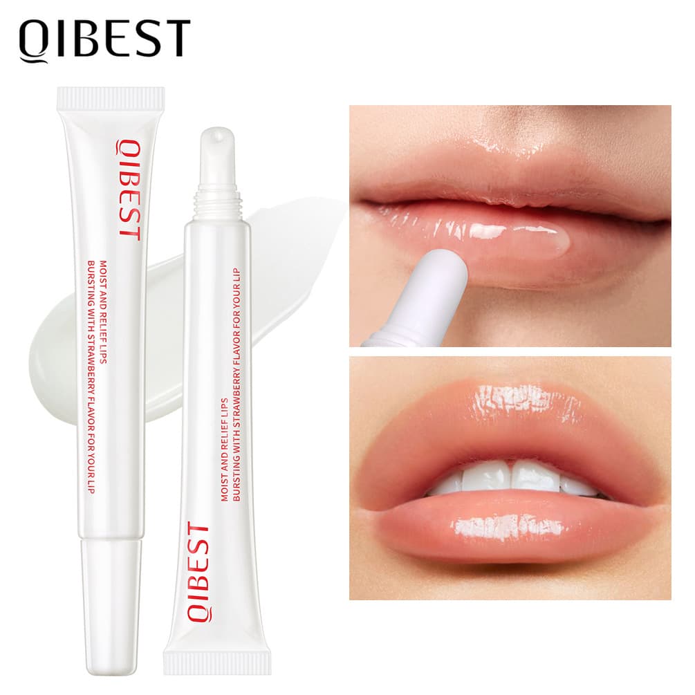 QIBEST cross-border lip balm moisturizes and nourishes the lips, reduces lip lines, moisturizes and prevents dryness and cracking, and repairs and firms the lips.
