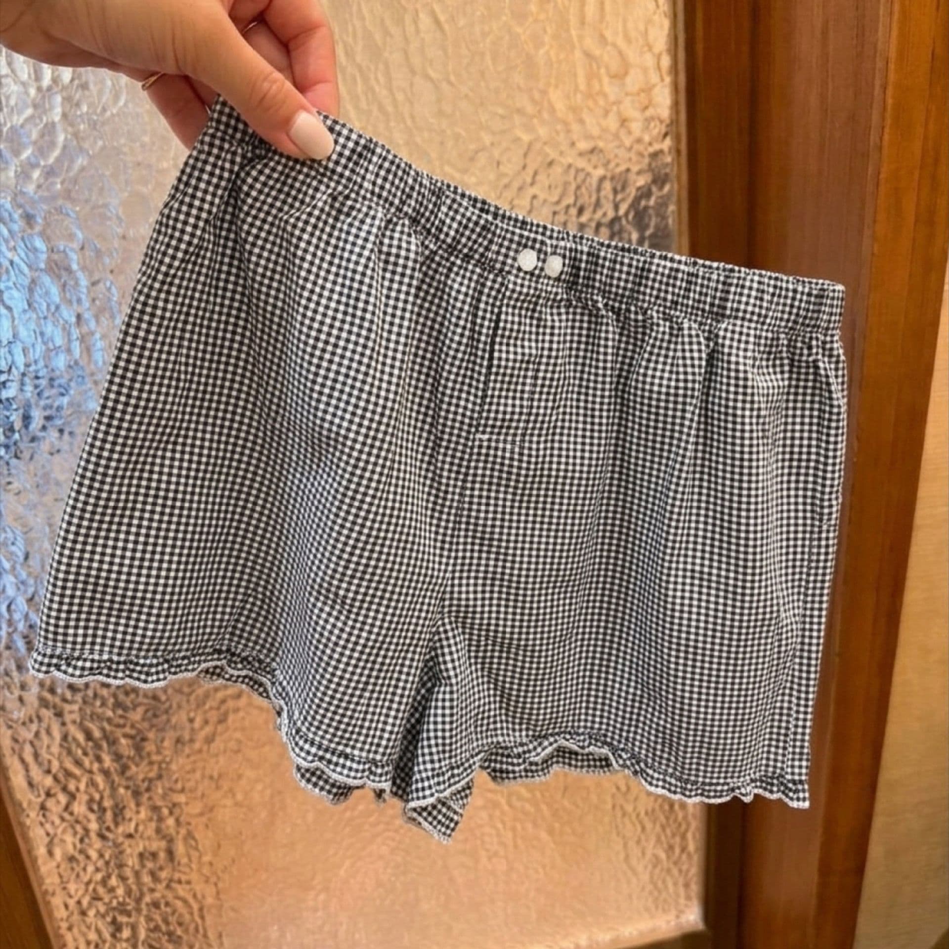 Retro high-end gray plaid printed pajama pants for women 2026 summer new large size loose versatile shorts home pants
