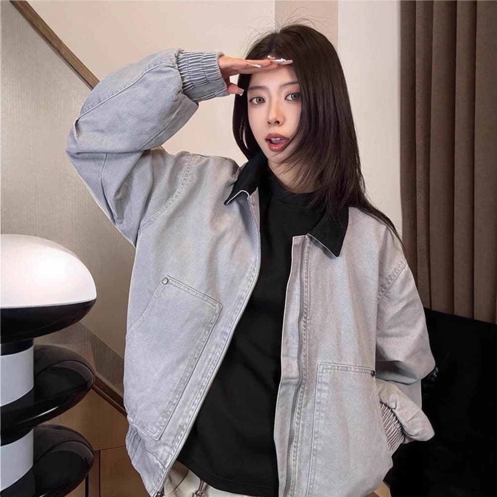 Clean Lapel Work Jacket for Men and Women in Autumn Detroit Uniform American Executive Jacket
