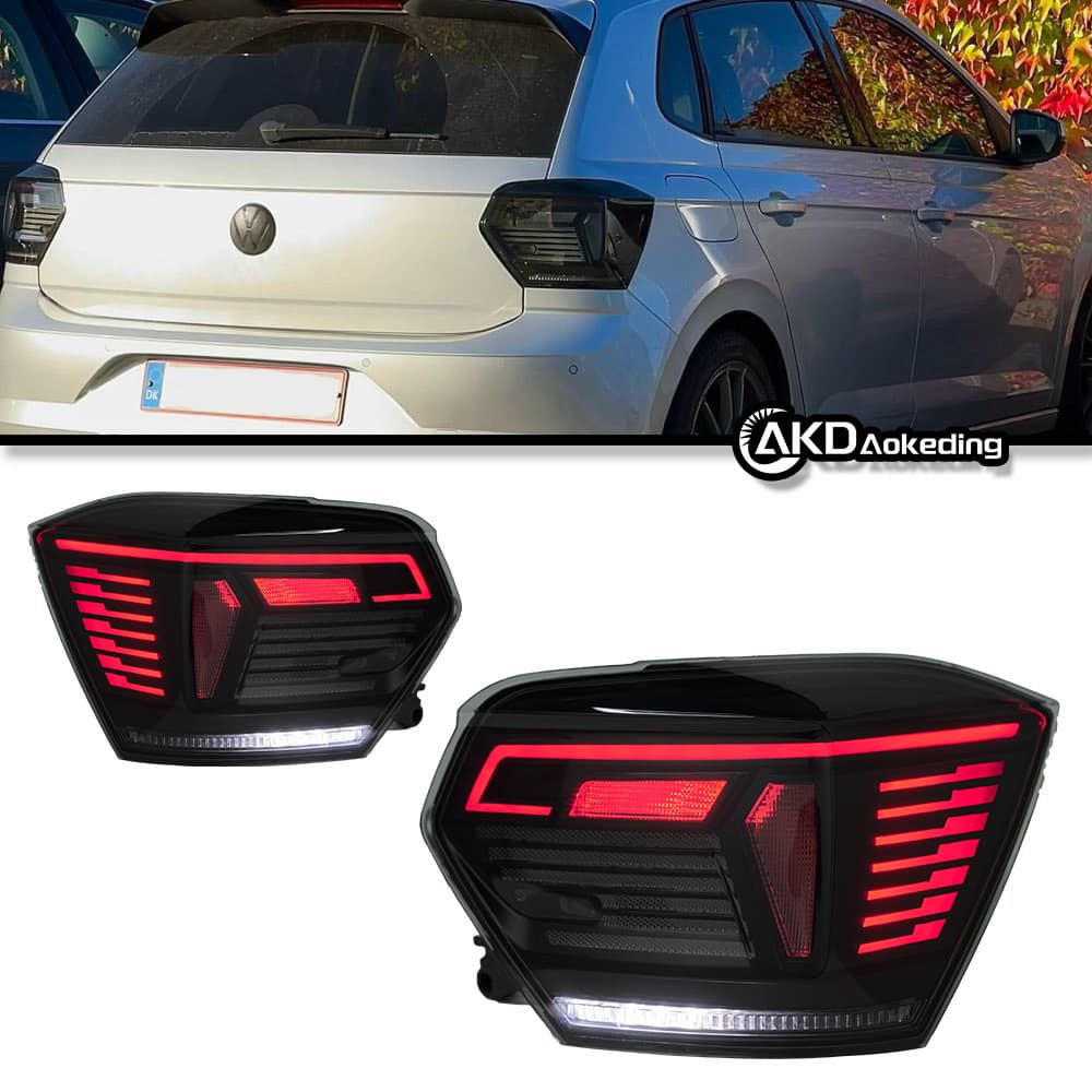 Specially used for 19-24 Volkswagen Polo modified tail light assembly LED running water steering brake signal auto parts