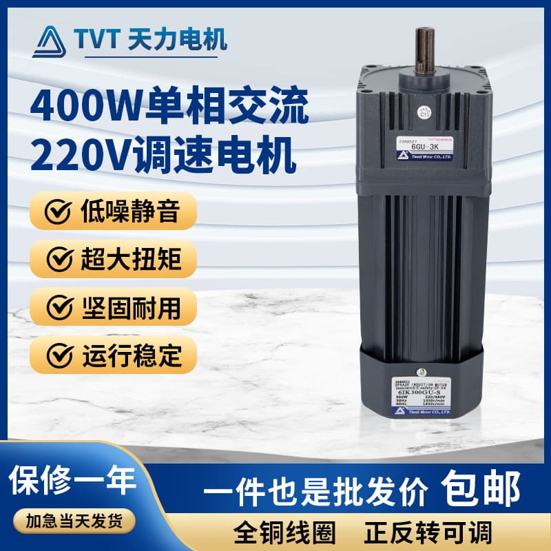 Tianli Small Reduction Motor 220V, 7IK400W Constant Speed Motor, AC Forward/Reverse Adjustable Speed Motor Manufacturer