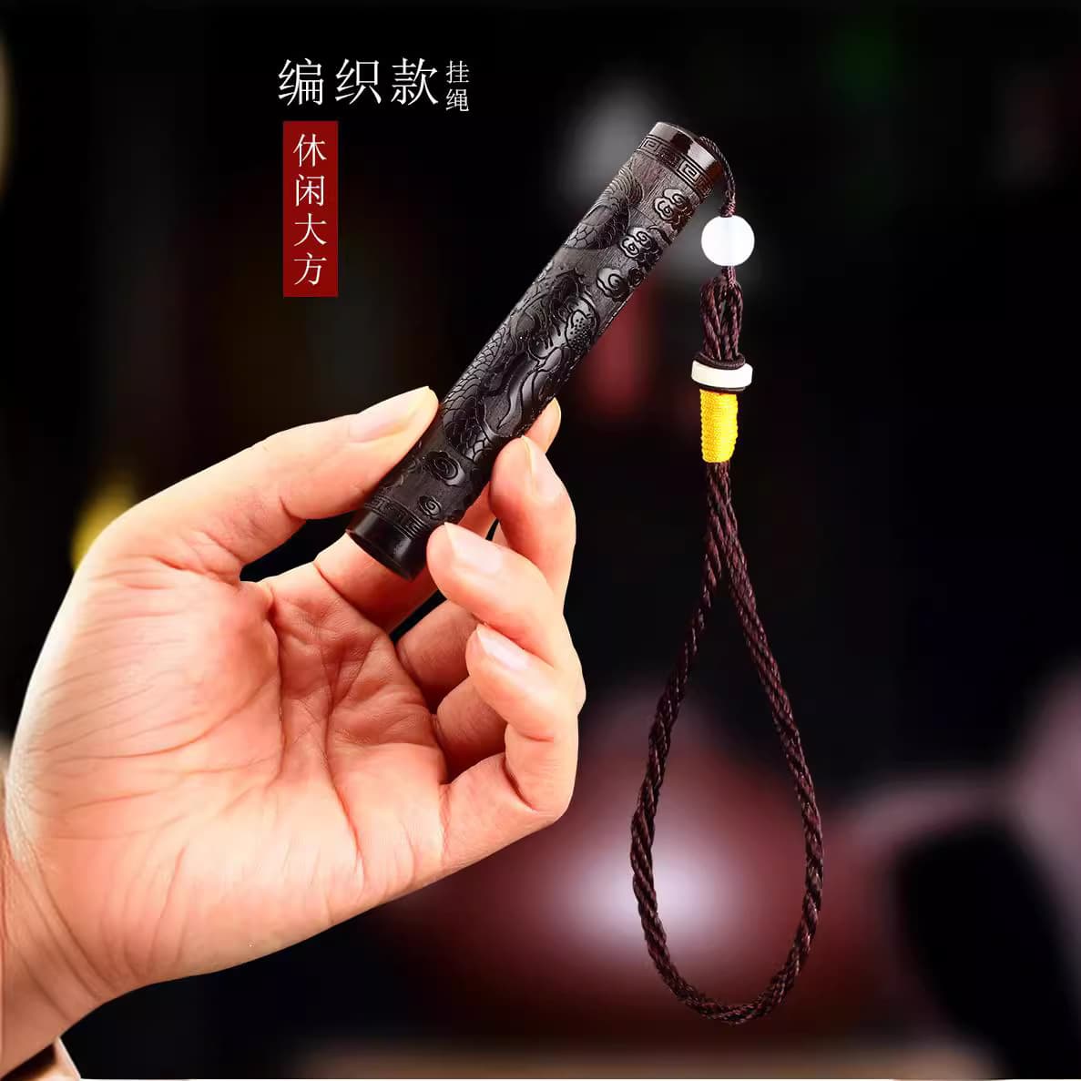 Lanyard Ebony Wood Blow Retro Creative Fire Fold, USB Windproof Charging Lighter Wholesale Gift