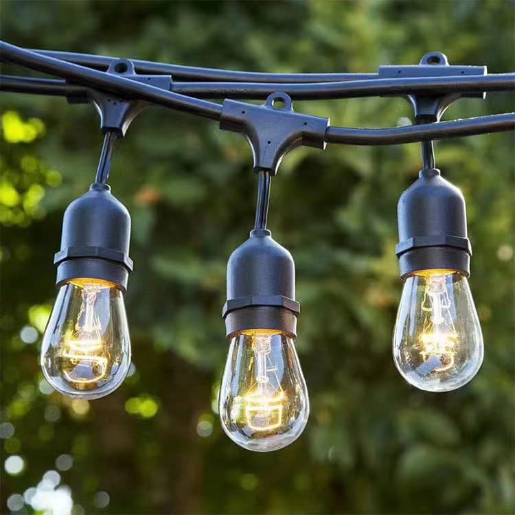 LED outdoor waterproof string light E27 lamp holder balcony courtyard outdoor camping holiday party atmosphere decorative chandelier