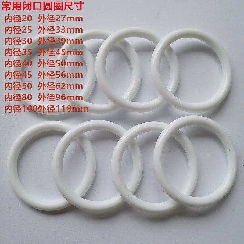 Factory direct supply of new plastic closed circles, luggage handle rings, storage rings, ring buckles, ferrule hand buckles