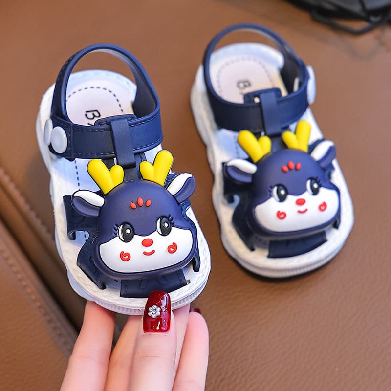 Children's Sandals Summer 0-3 Years Baby Toddler Walking Shoes Non-slip Soft Sole Outdoor Boys Girls Closed Toe Shoes