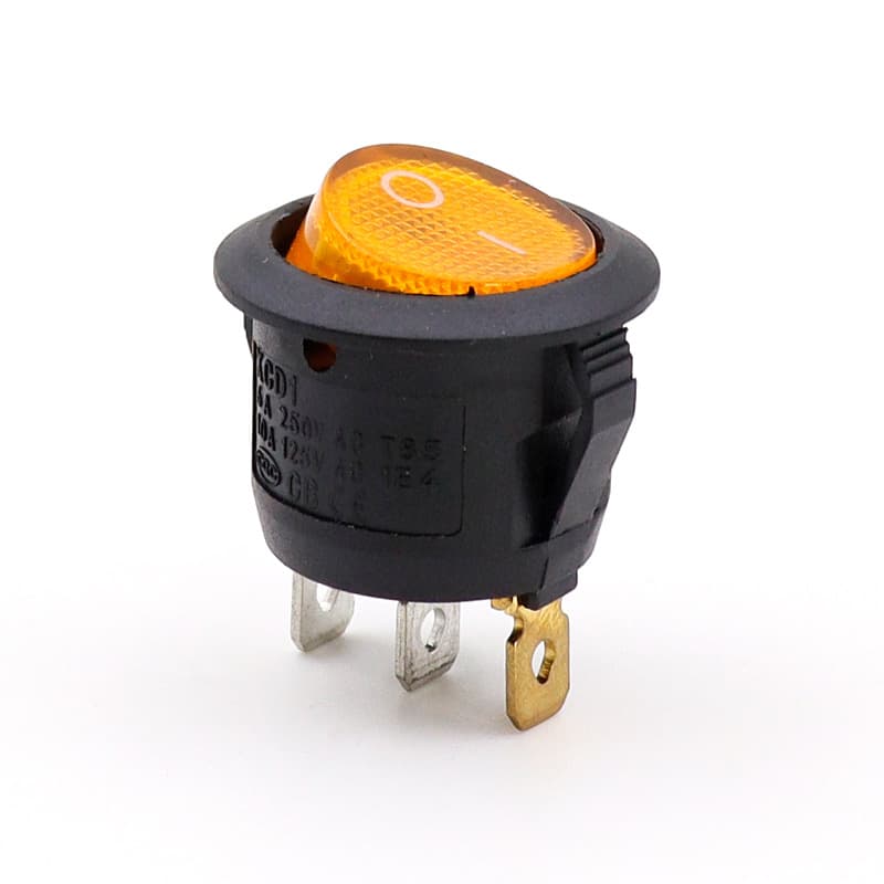 KCD1 Mini Power Boat Rocker Switch with Light/Without Light 20MM Round Switch Button 4-Pin 3-Pin 2-Pin Multi-Position