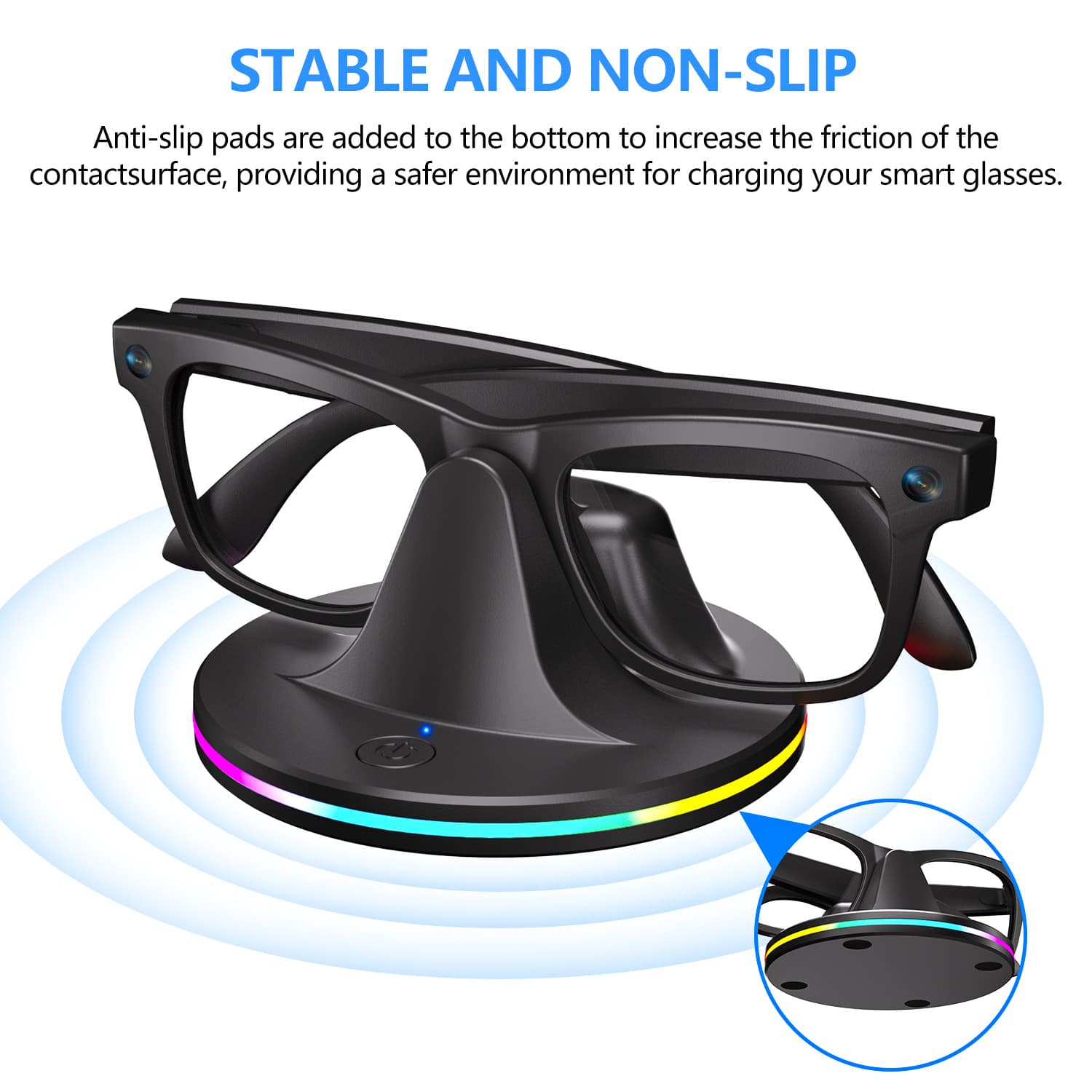 New Meta Ray-Ban Glasses Charging Dock Compatible with Multiple AR Glasses Charging Base Meta Glasses RGB Charging Station