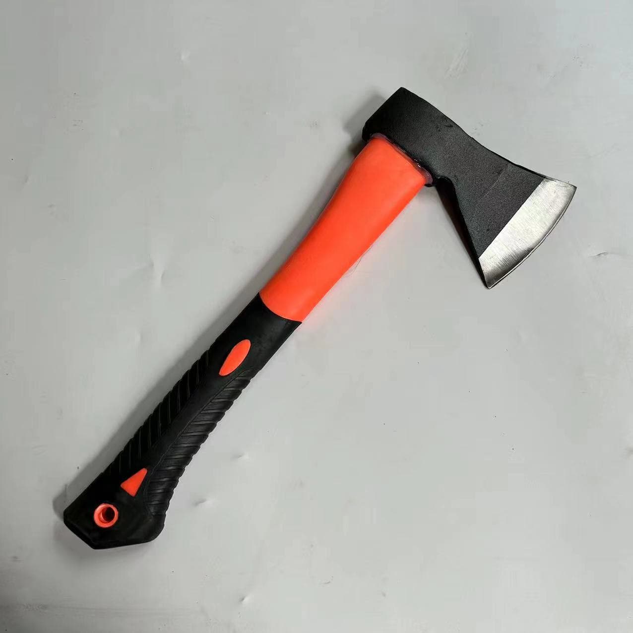 Tree Felling Axe, Fire Axe, Outdoor Rubber Handle Curved Axe, Wood Handle Reinforced Garden Axe