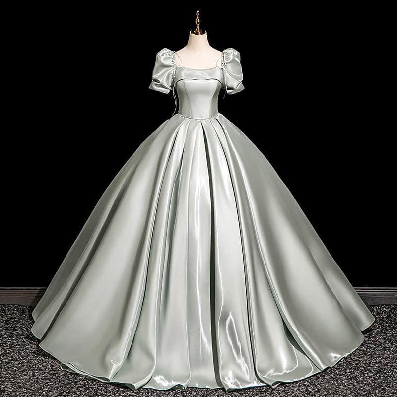 Evening dress satin vocal music test high-end piano performance tutu skirt adult ceremony birthday host dress