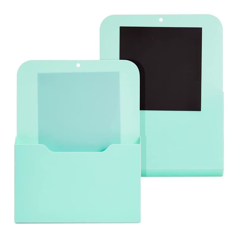 Mint green magnetic document tool storage box, refrigerator magnet/whiteboard magnet/chalkboard magnet hanging file box
