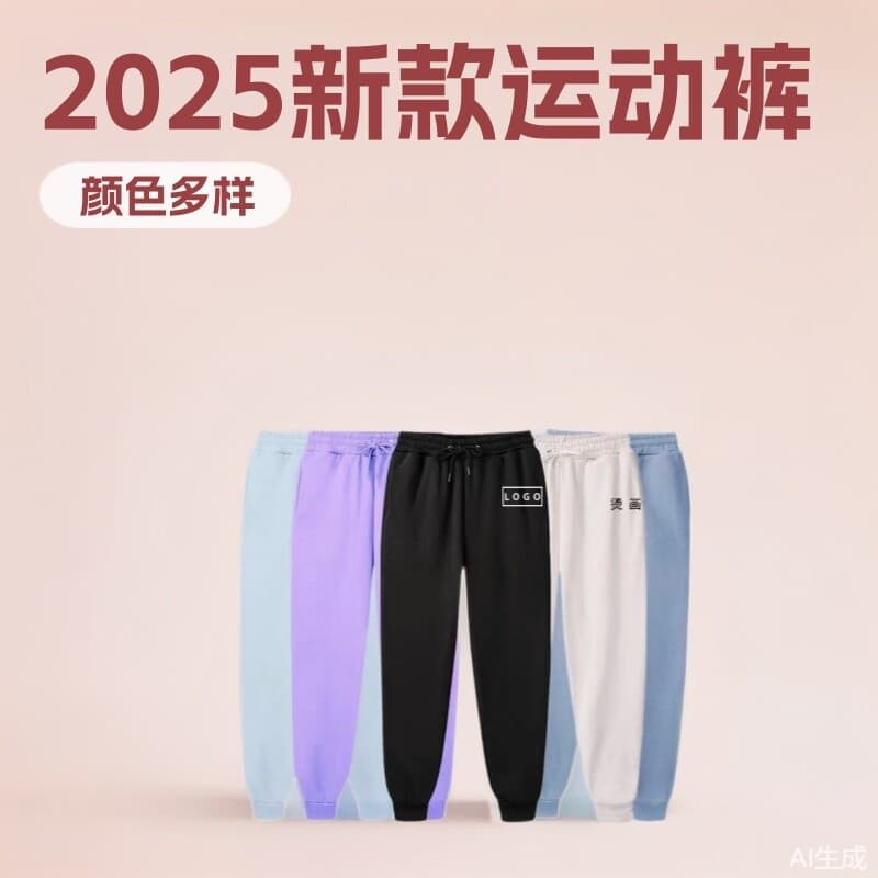 2025 New Cross-border Sweatpants Men's Loose Fit Pants Fleece Lined Jogging Fitness Casual Pants Jogger Sweatpants