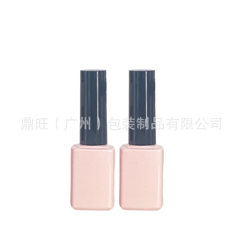 12ml light-blocking gel polish bottle, customizable spray coating electroplated color nail polish bottle, glass gel polish bottle
