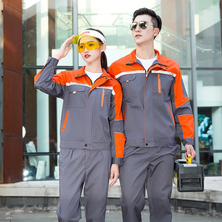 Spring/Autumn/Winter Workwear for Men, Factory, Property, Construction, Decoration, Auto Repair, Reflective Safety Workwear, Long Sleeve