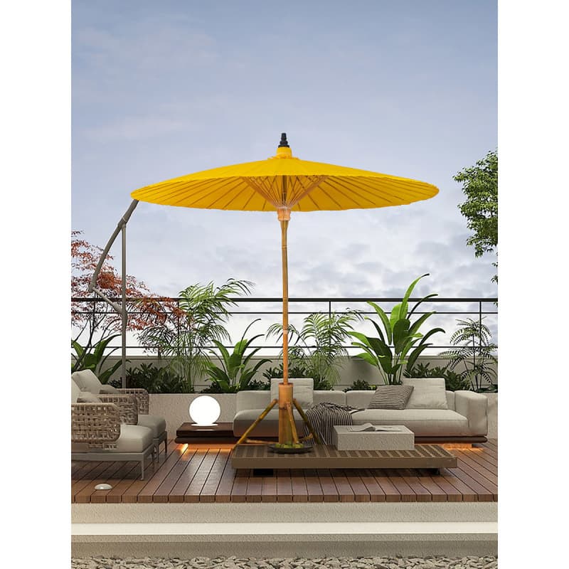XQ Thailand Outdoor Homestay Oil-paper Umbrella - Sunshade for Villas, Japanese-style Garden, Beach Terrace Umbrella Net
