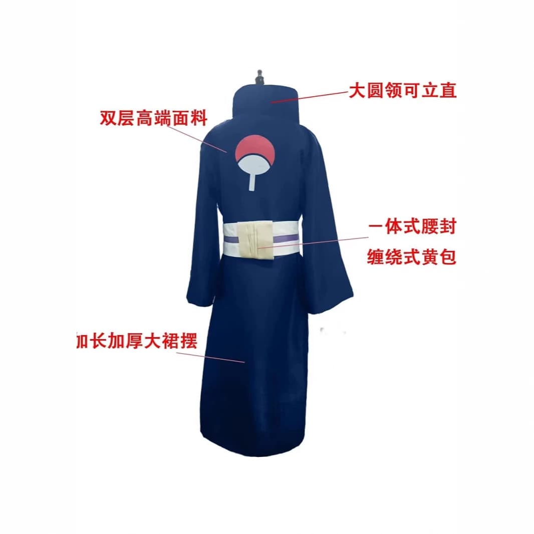 Uchiha Obito Cosplay Costume Naruto Anime Role-Playing Full Set White Mask Cape Anime Costume