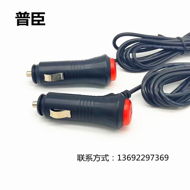 Factory Wholesale Red Tail Switch Cigarette Lighter Radar Car Charger Cable GPS Navigation Car Charger Cable Electronic Dog Cigarette Lighter Cable