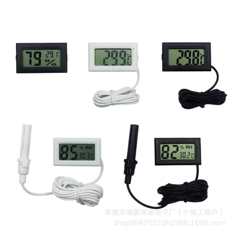 Embedded electronic digital display thermometer, fish tank refrigerator water temperature meter, thermometer, waterproof probe FY-10~12