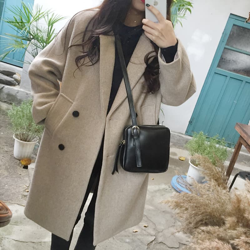 2025 Autumn/Winter New Tweed Jacket Women Loose Spring Casual Mid-Length Slimming Tweed Coat Women.