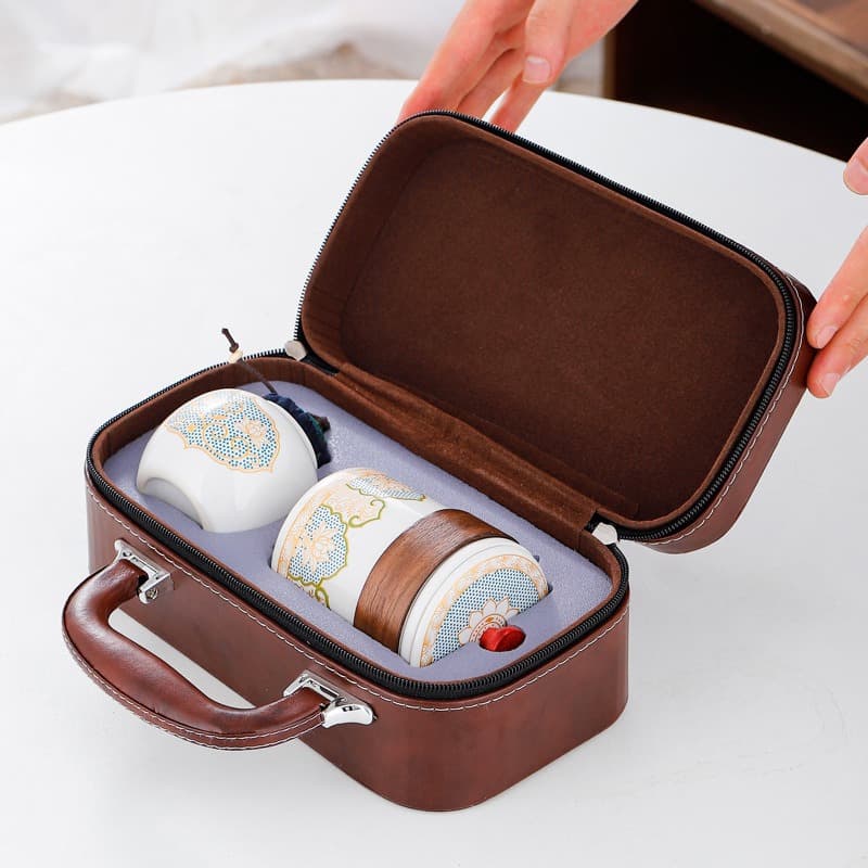 Portable Travel Tea Set, Outdoor Camping Quick Cup, Corporate Annual Meeting Business Gift with Logo