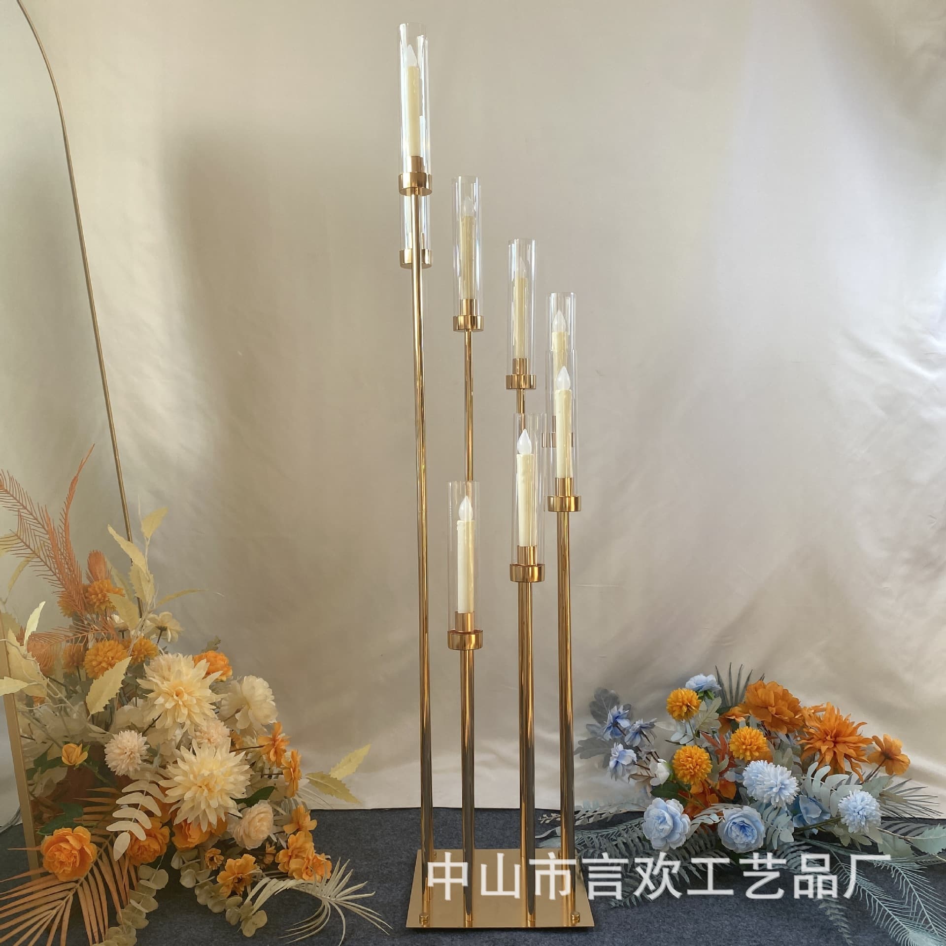 New Wedding Prop Step-by-Step Candle Holder Decoration Hotel Decor Romantic Candlelight Dinner Candlestick