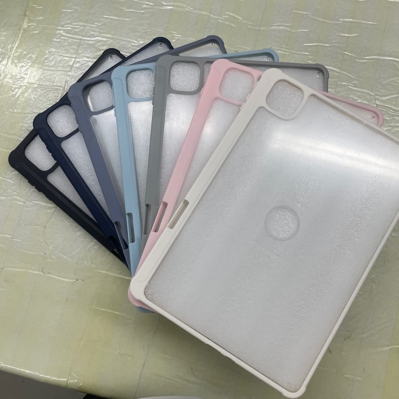 Compatible with Tecno Rotating 6-Color Flat Case, Acrylic Two-in-One Protective Cover