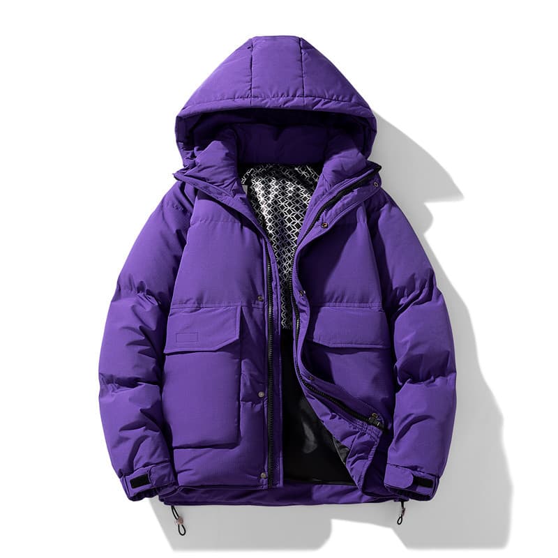 Plus size oversized hooded down jacket unisex white duck down outerwear 2023 winter new trendy brand wide bread jacket