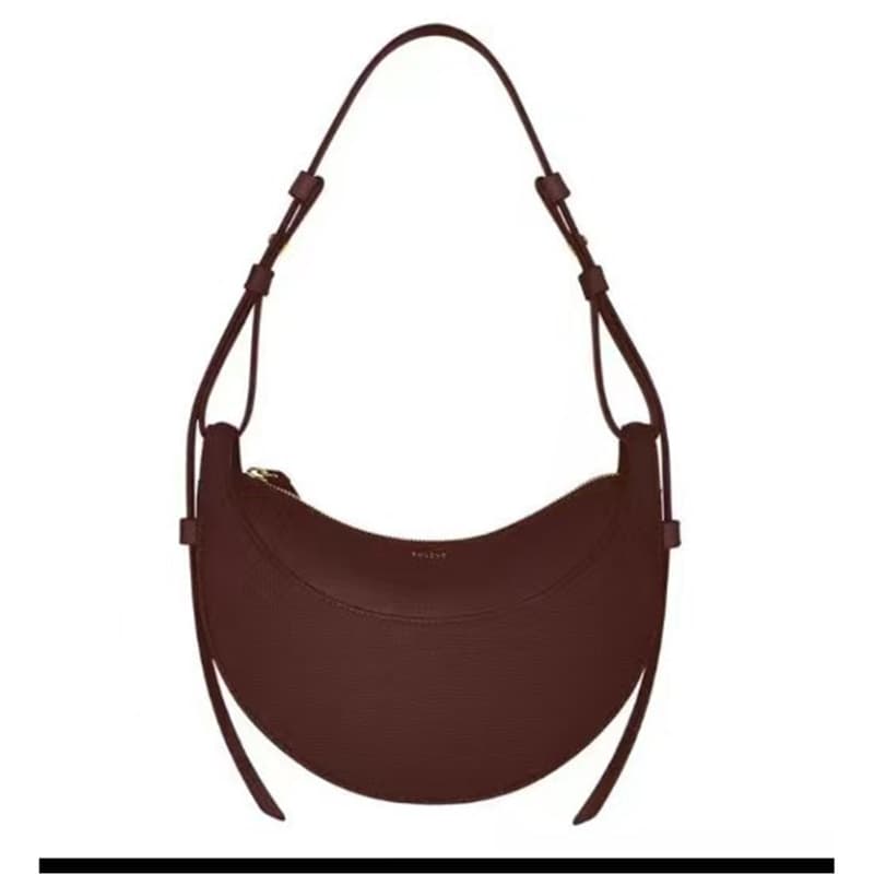 Best-selling Crescent Bag Polene Number Ten Genuine Leather Shoulder Bag Underarm Bag Saddle Bag Handbag