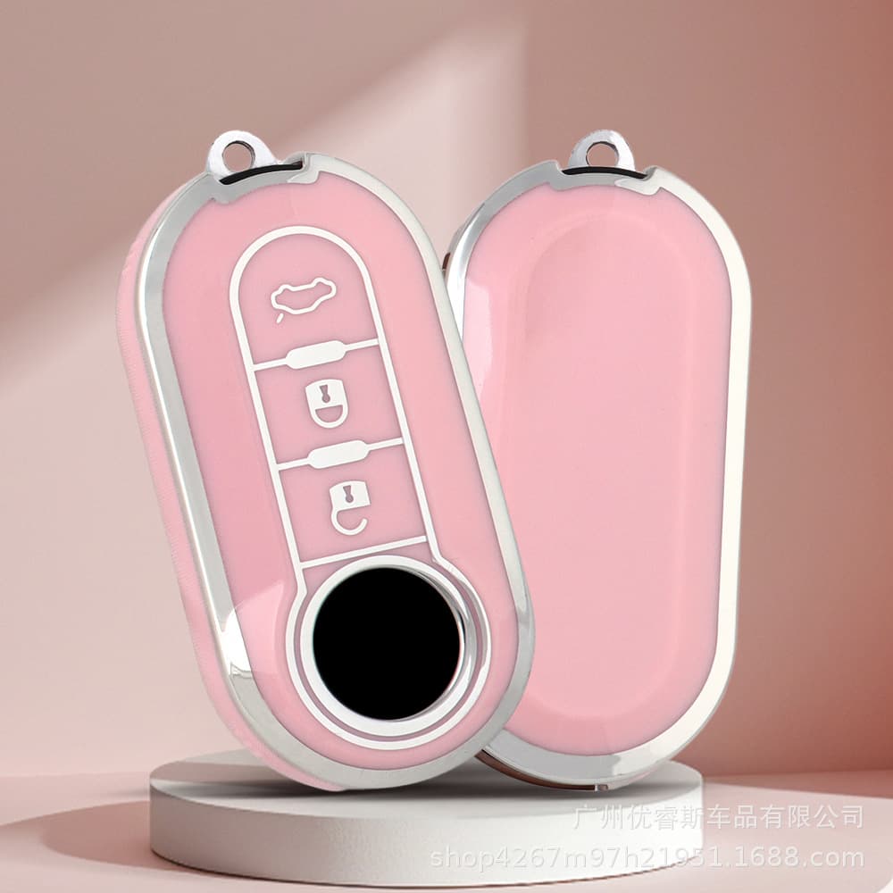 Cross-border applicable Fiat 500 key cover Boyue Bravo Iveco Wolfson car key protective shell buckle