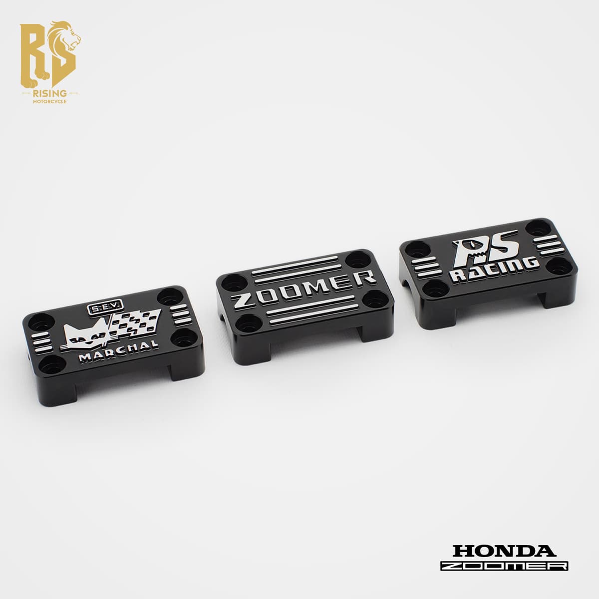 RS original is suitable for Honda Zuma modified front embossed retro classic handlebar fixed block front three-star cover