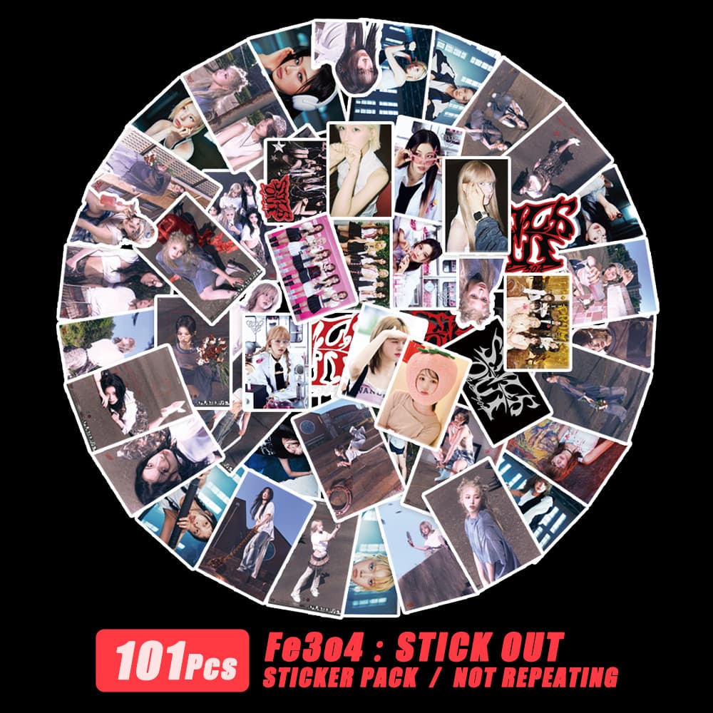 KPOP NMIXX-101 Sticker 2024 Fe3O4 STICK OUT Sticker ins Wu Haiyuan JIWOO