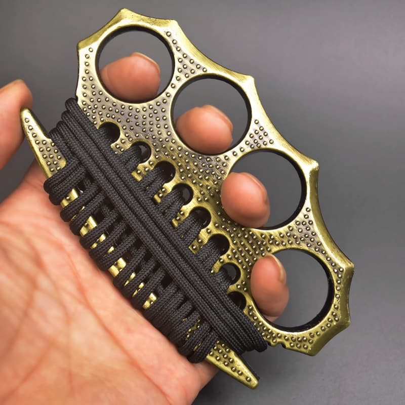 Anti-Slip Strap Four-Finger Knuckle Duster Ring Knuckle Glove Car Accessories Hand Guardian Knuckle Ring Protective Gear