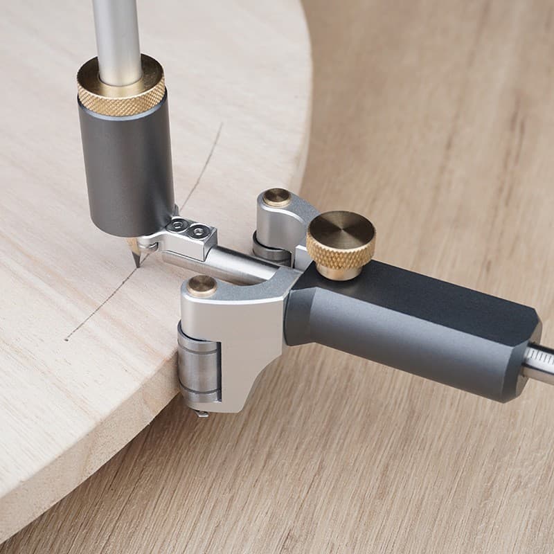 Adjustable 0-120mm Handheld Multi-Function Scriber for Woodworking and DIY 2-in-1 Arc and Parallel Line Marking