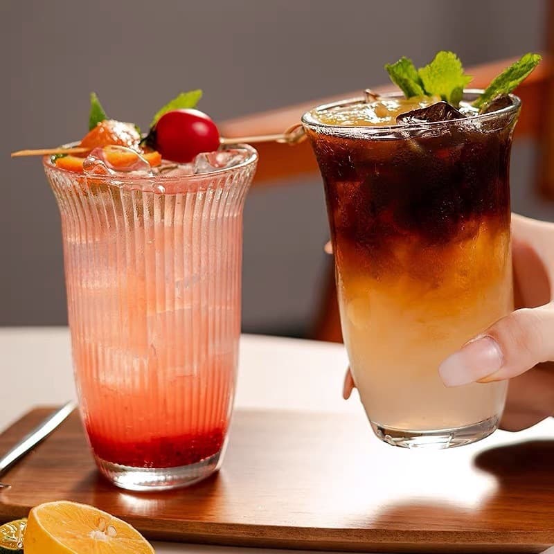 Iced Americano Latte Coffee Cup Ins Style Glass Cup Coffee Shop Specialty Water Cup Milk Cup Beverage Cup Juice Cup