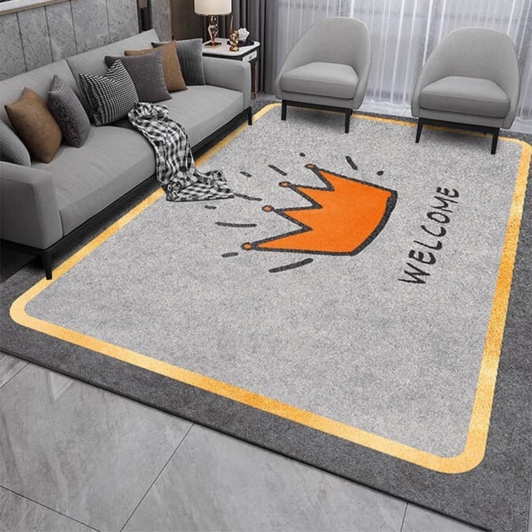 Nordic Style Premium Large Living Room Carpet, Stain-Resistant and Easy-to-Clean Crystal Velvet Carpet, Drop Shipping Available