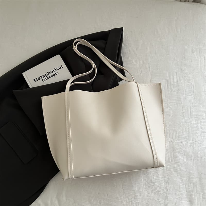 Women's Bag 2025 New Fashion Versatile Shoulder PU Large Bag Minimalist Retro Large Capacity Women's Handbag Tote Bag