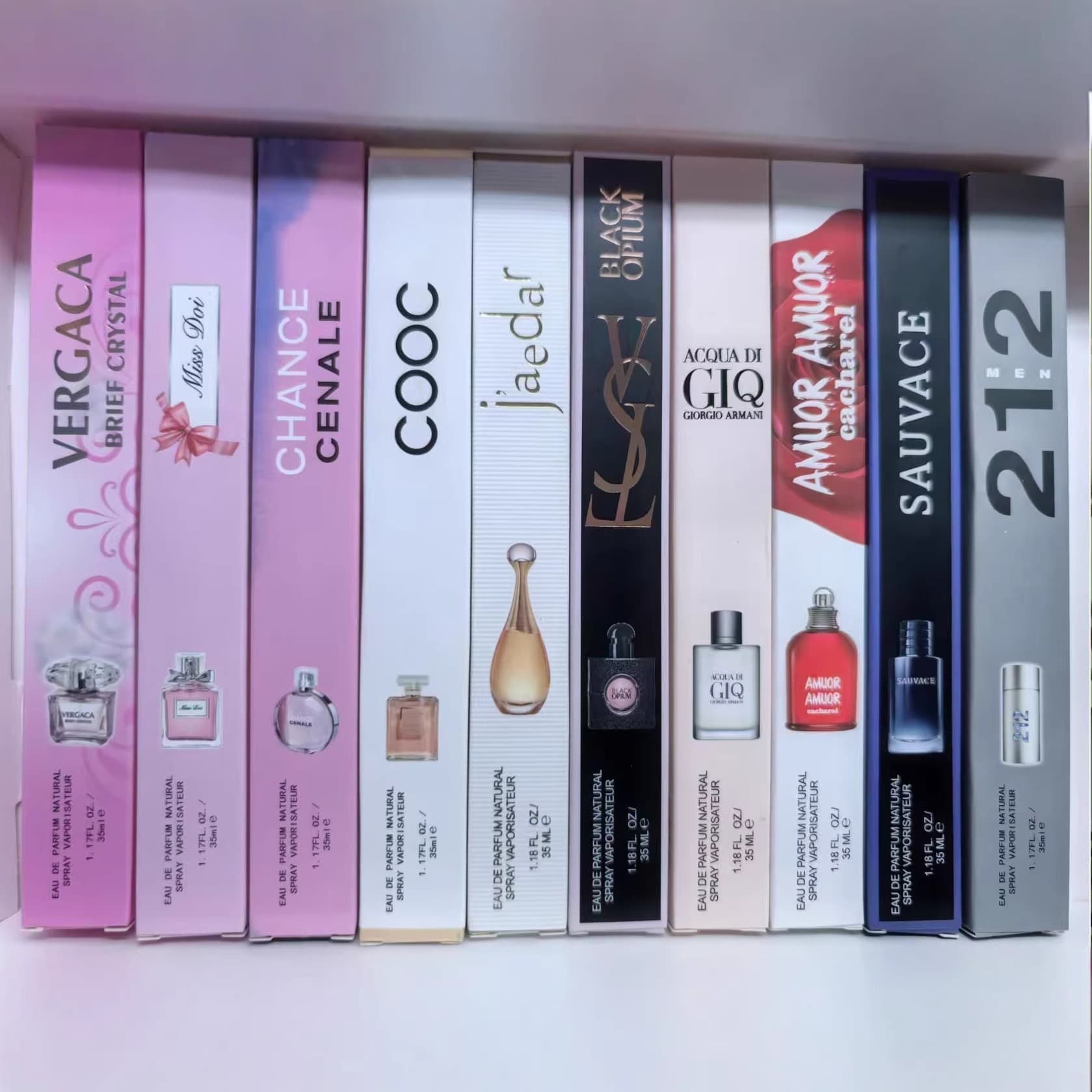 Cross-border glass test tube perfume 35ml, designer fragrance sample, new arrival perfumes in stock