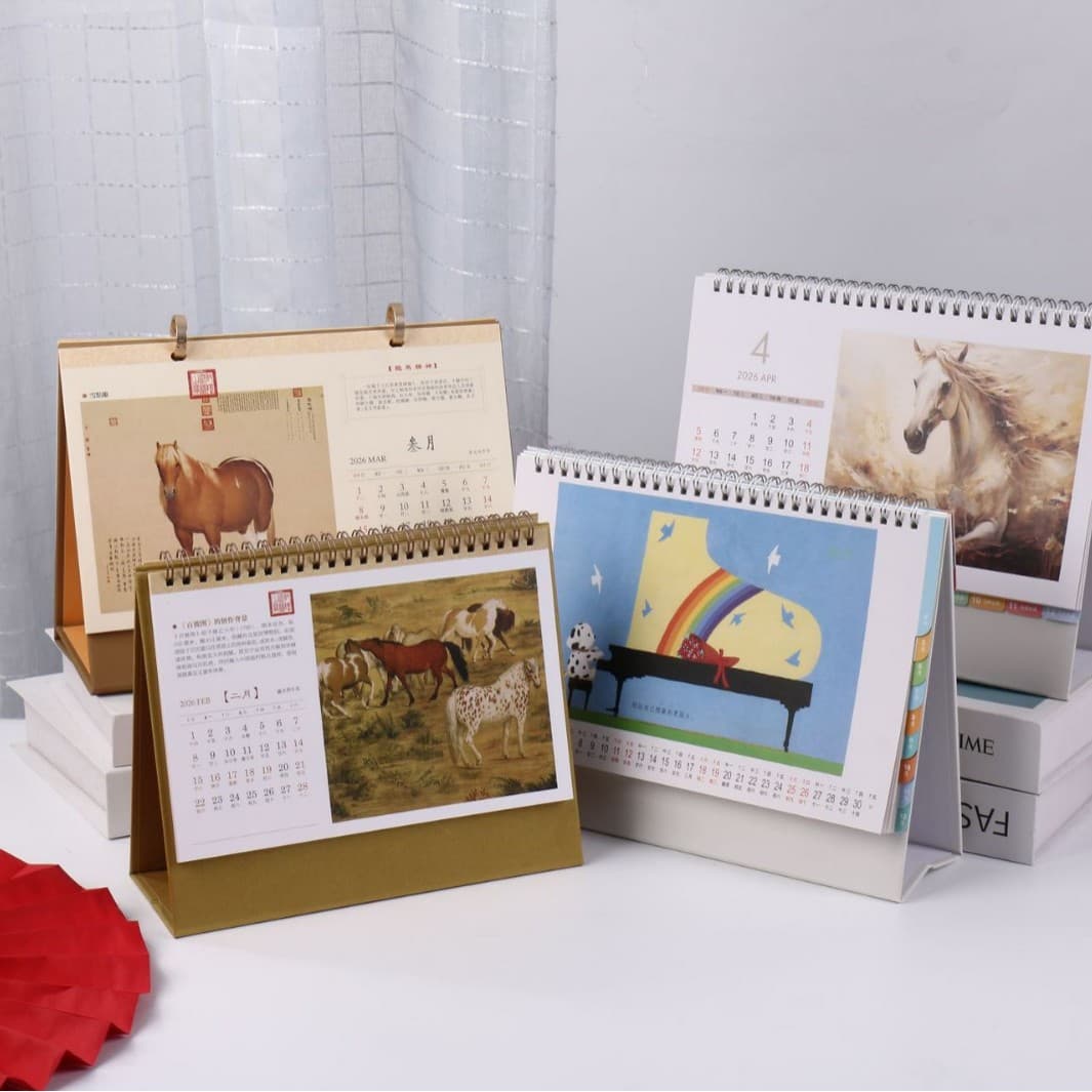 Monthly/Desk Calendar 2026 Year of the Horse Creative Production and Printing by Calendar Manufacturers