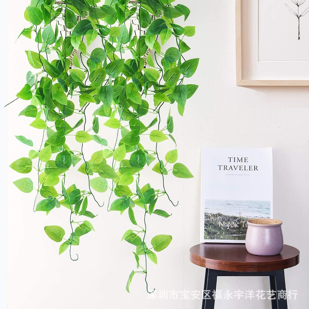 Wholesale Artificial Leaf Wall Hanging Small Green Ivy Simulation Green Leaf Plant Wall Hanging Vine Wall Hanging Flower Green Ivy Spider Plant
