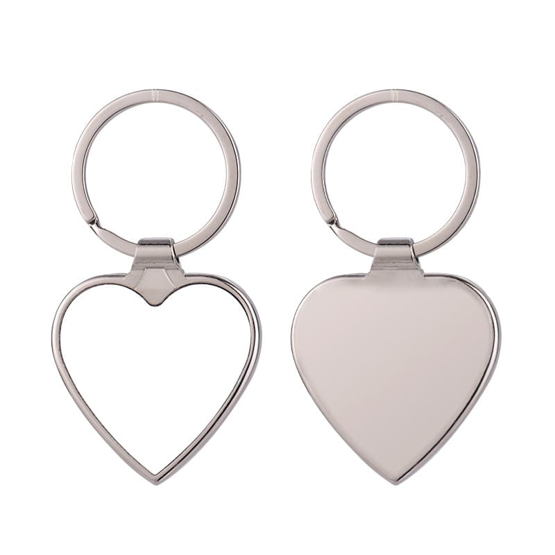 Amazon Cross-border Heat Transfer Blank Single Tag Keychain Pendant Heart-shaped Rectangular Blank Bag Hanging Keychain