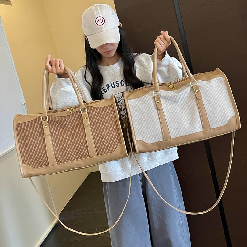 Cross-border short-distance travel bag women's large-capacity portable business trip luggage bag Korean style high-end sports fitness bag