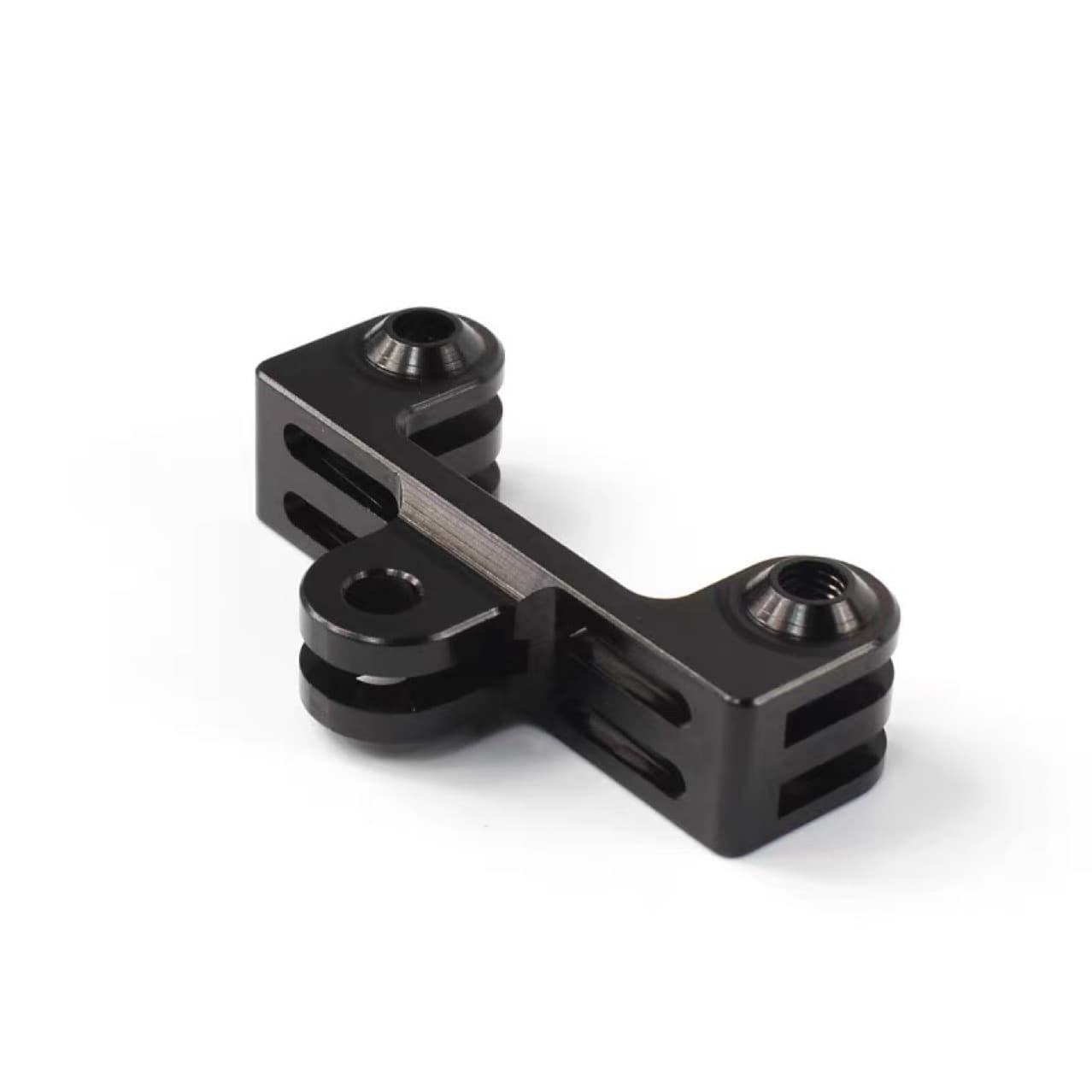 Dual Head Aluminum Alloy Mount with Fill Light Adapter Base Compatible with GoPro 13 Series and DJI 360 Accessories