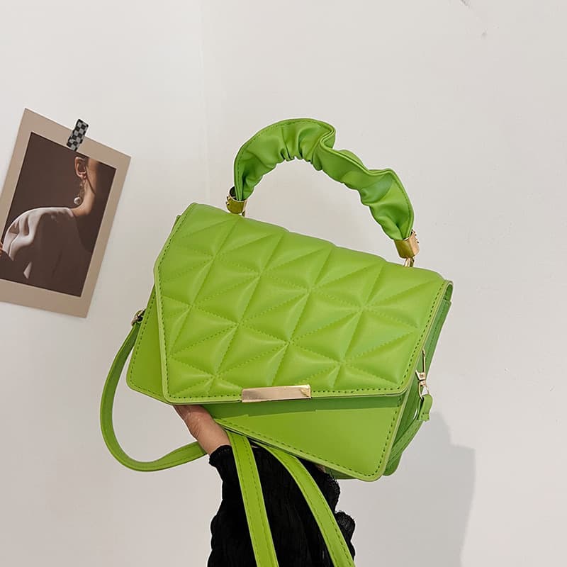 Casual Style Bag 2024 Western Style Women's Bag Small Square Bag New Simple Fashion Handbag Pure Color Single Shoulder Crossbody Bag