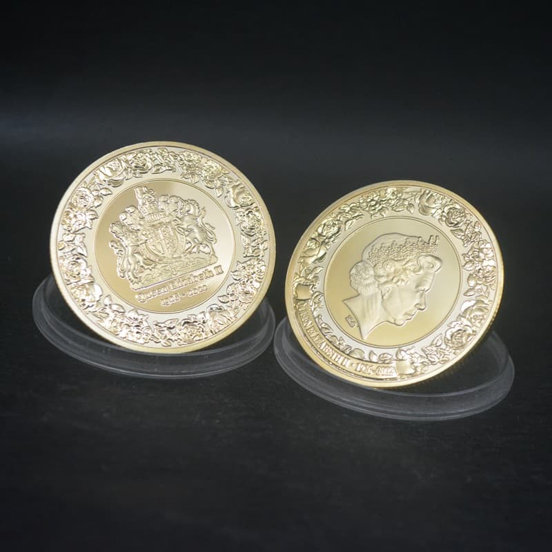 Queen Elizabeth II Commemorative Medallion Gold and Silver Gift Craft Foreign Trade Commemorative Coin