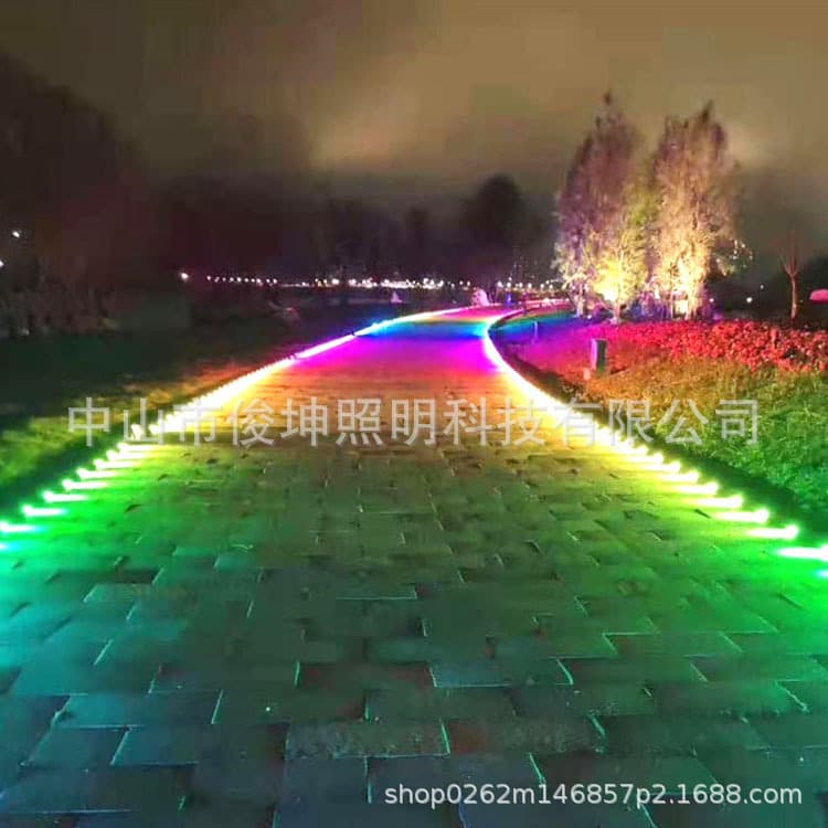 Smart Human Body Induction Light Following Pathway Light Turtle Shell Light Park Runway Side Glow Light Colorful Pathway Light
