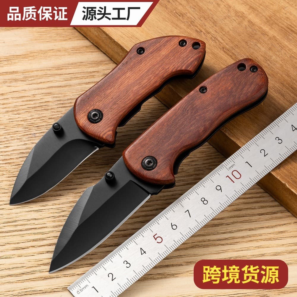 Manufacturer's Hot Selling Stainless Steel Boker Da33 Small Folding Knife Wooden Handle Knife Folding Knife Multi-Functional Edged Tactical Knife