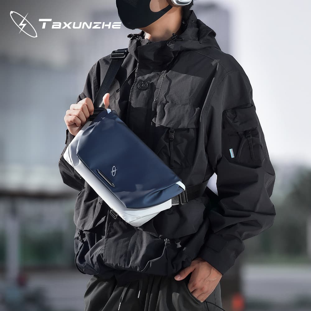 Nebula 2 Crossbody Bag Men's Shoulder Bag High-Looking Casual Cycling Bag Trendy Cool Chest Bag Outing Portable Backpack