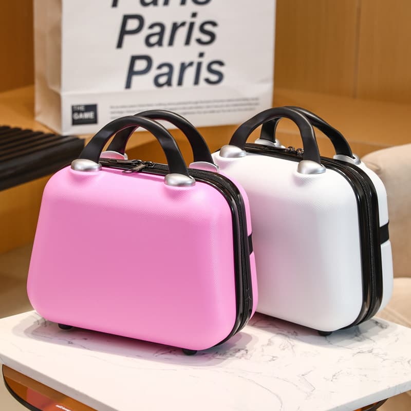 Women's Cute Cosmetic Bag Handheld Case Travel Luggage Storage Bag Suitcase Handbag Wholesale Customizable