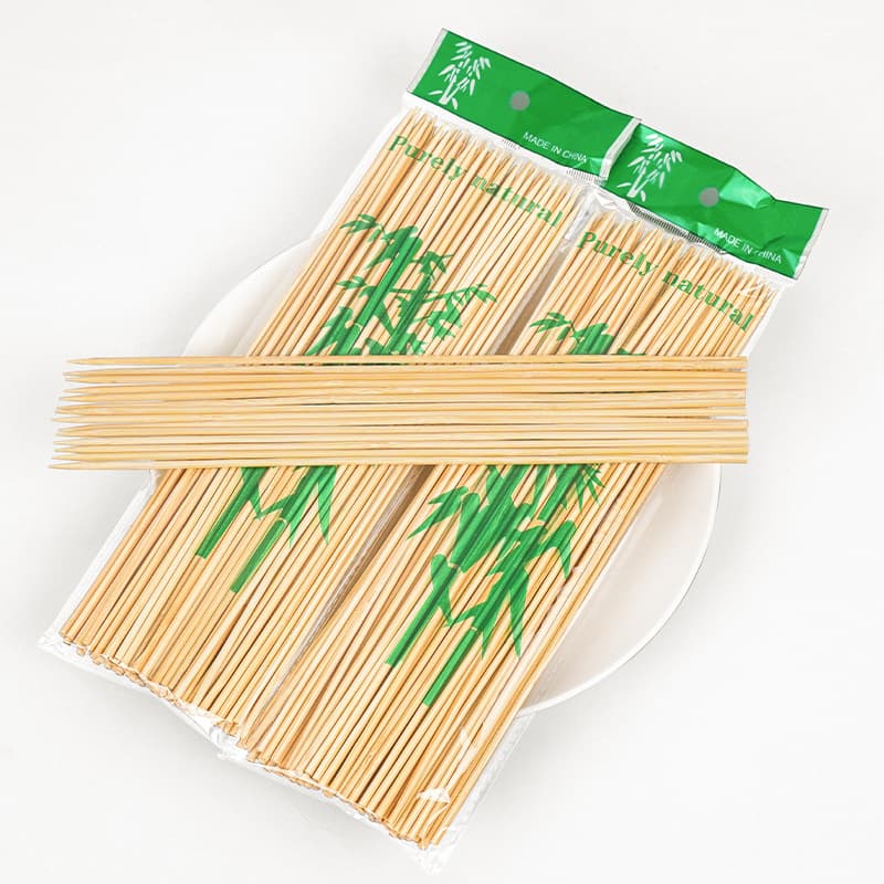90-piece bagged disposable bamboo skewers for BBQ, fruit skewers, sausage, lamb skewers, and malaxiangguo bamboo sticks for sugar-coated haws