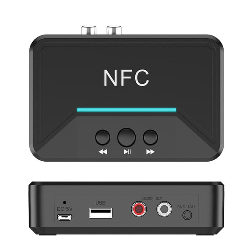 NFC Bluetooth Receiver Bluetooth 5.0 Adapter Wireless Audio Receiver USB/RCA Multi-Output