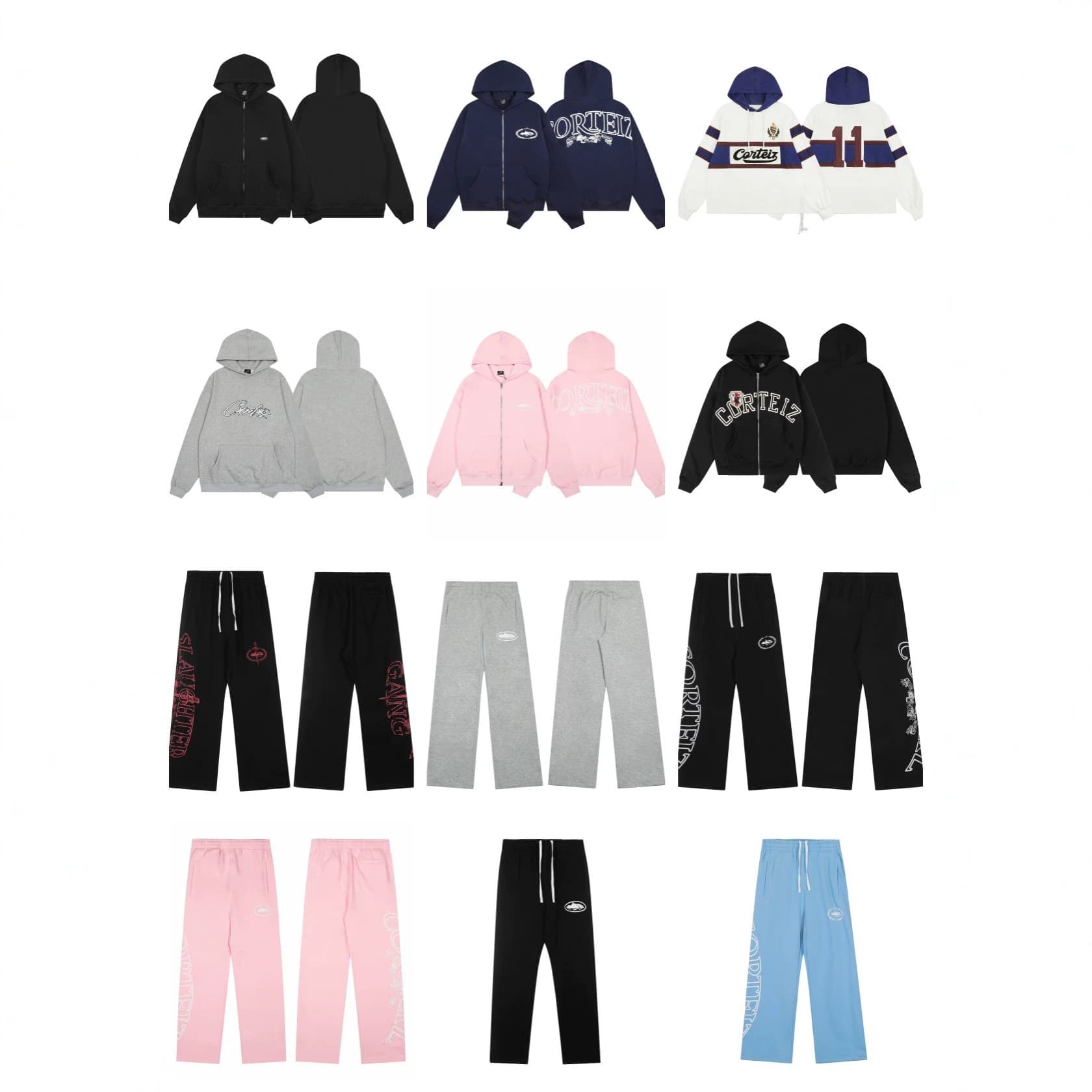 Cross-border trendy brand new CORT trendy brand real shot high version casual loose hooded sweatshirt for men and women